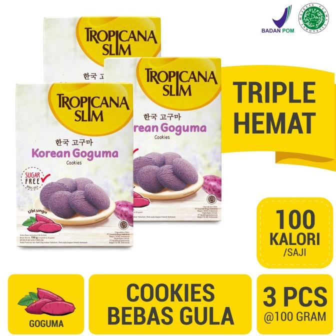 

Promo Awal tahun Triple Pack: Tropicana Slim Korean Goguma Cookies (5 Sch) - Sugar FREE Promo Awal tahun