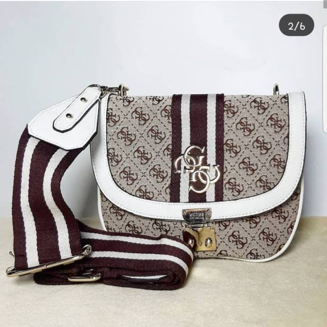 Tas guess vintage crossbody white bag