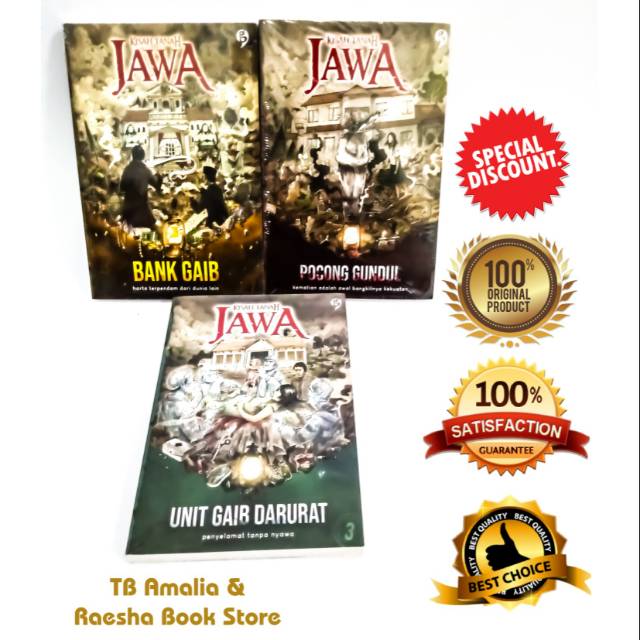 Paket Buku Kisah Tanah Jawa 3 Judul - Bank Gaib - Pocong Gundul - Unit Gaib Darurat