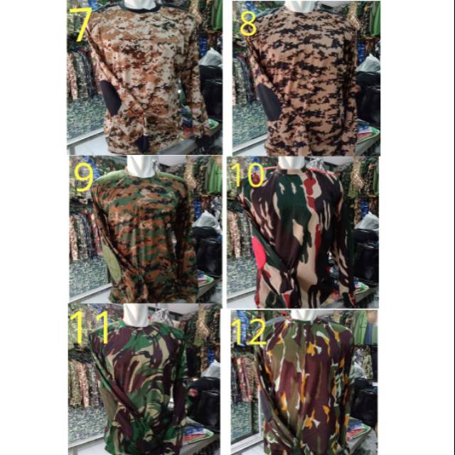 KAOS LENGAN PANJANG LORENG TNI