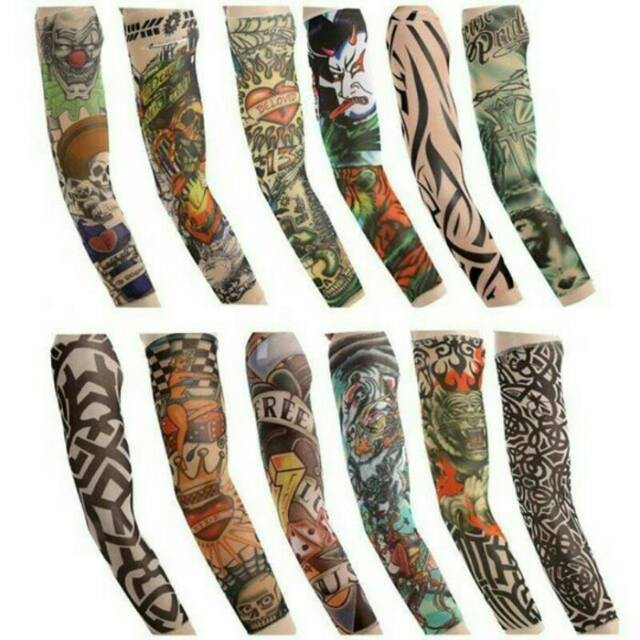 Terlaris Manset tangan sarung tangan motor tatoo tattoo tato pria