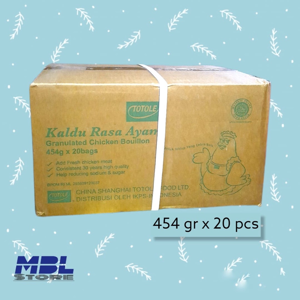 

Totole kaldu ayam 454grm 1 Dus isi 20 pcs