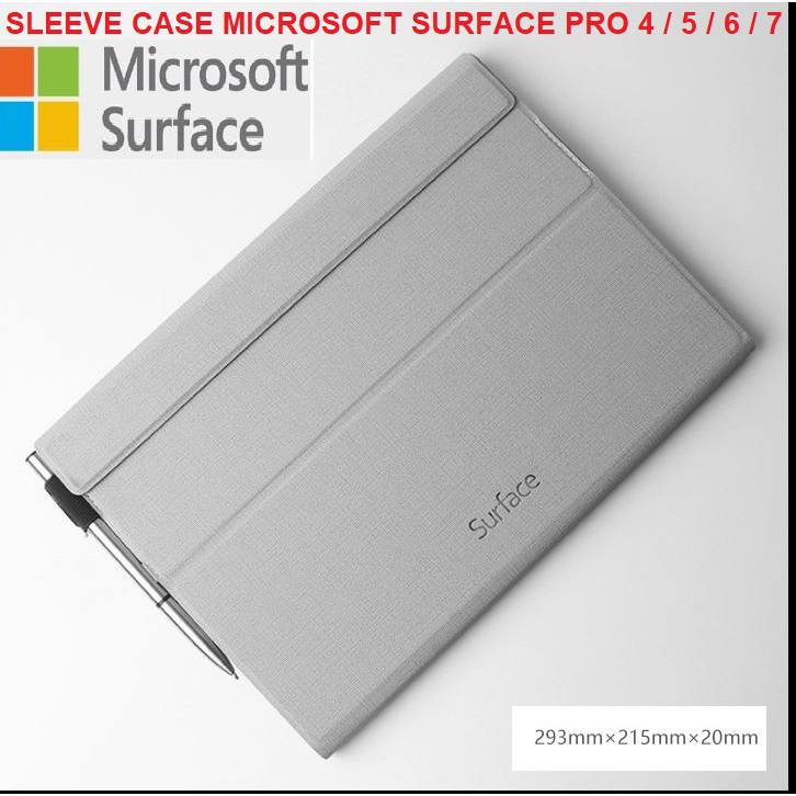 Sleeve Case Cover Tas Microsoft Surface Pro 4 5 6 7 Non Slip Leather