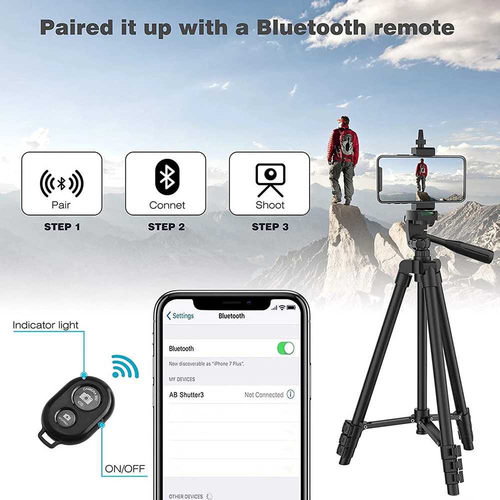 NUNUPHO Tripod Kamera Profesional with Bluetooth Shutter - 3120 ( Mughnii )