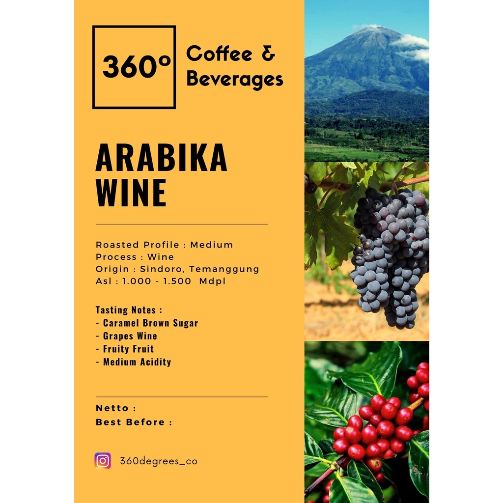 

Kopi Arabika Wine Temanggung 100gr