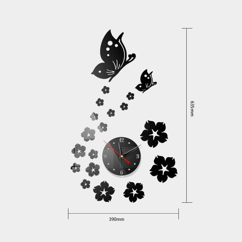 Jam Dinding Unik Analog Dekorasi 3D Modern Clock Tempel Tembok Dinding Hiasan Dinding