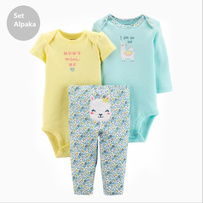 Set 2 baju jumper dan 1 celana /pakaian romper bayi laki laki dan perempuan hiqh quality