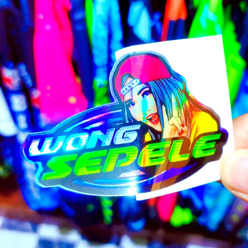 Stiker wong sepele cewe