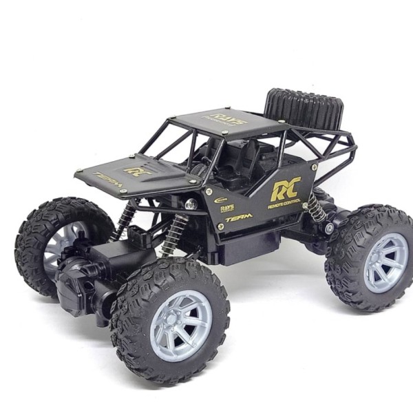 Promo jeep RC rock climbing offroad die cast remote control - Hitam Berkualitas
