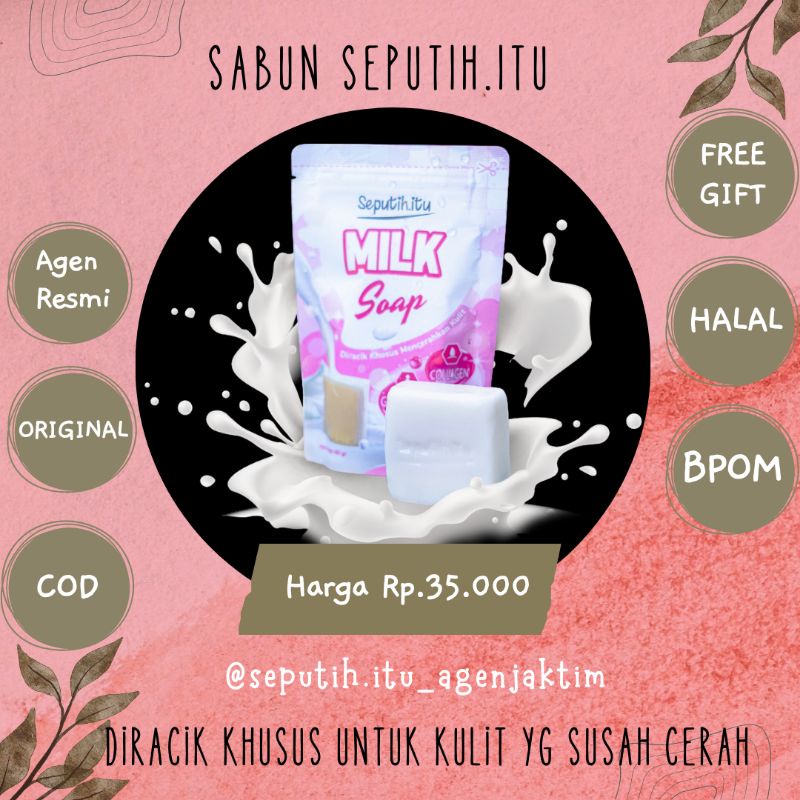 (AGEN RESMI) SABUN PEMUTIH BADAN BPOM BY.SEPUTIH ITU / WHITENING SOAP BATANG /SABUN SUSU ARBUTIN  / 
