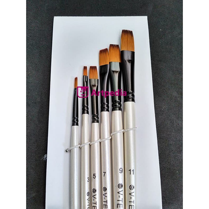 

Unik V Tec Flat Brush A0017H Set 6 Kuas Lukis Set 6 Berkualitas