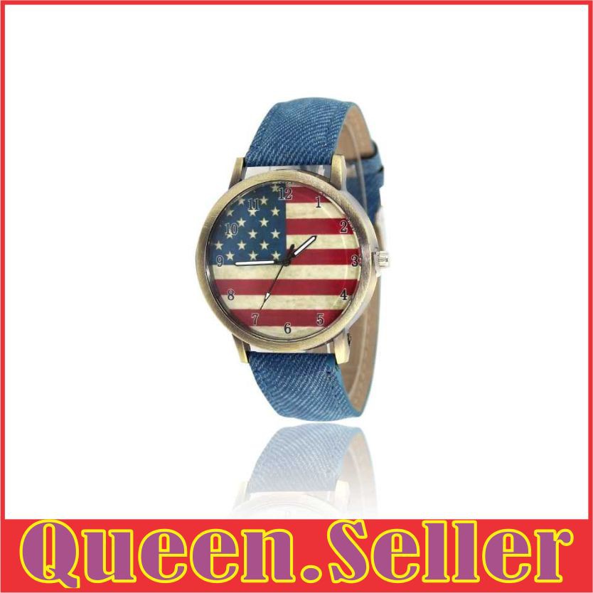 jam tangan fashion unisex pria dan wanita bendera amerika watch jwa039