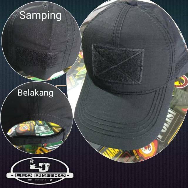 KoplerArmy   Topi Tactical Velcro Hitam