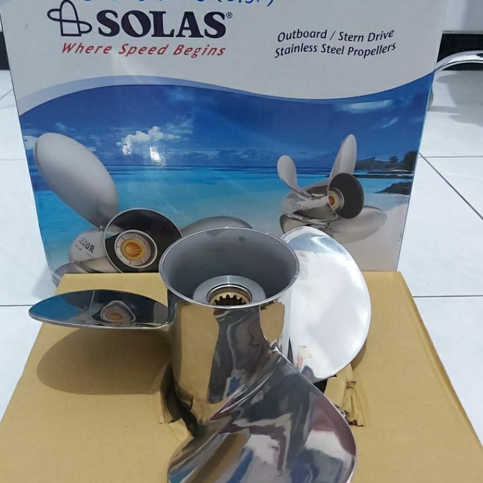 Propeller / kipas untuk mesin tempel Tohatsu 40pk-50pk. Stainless