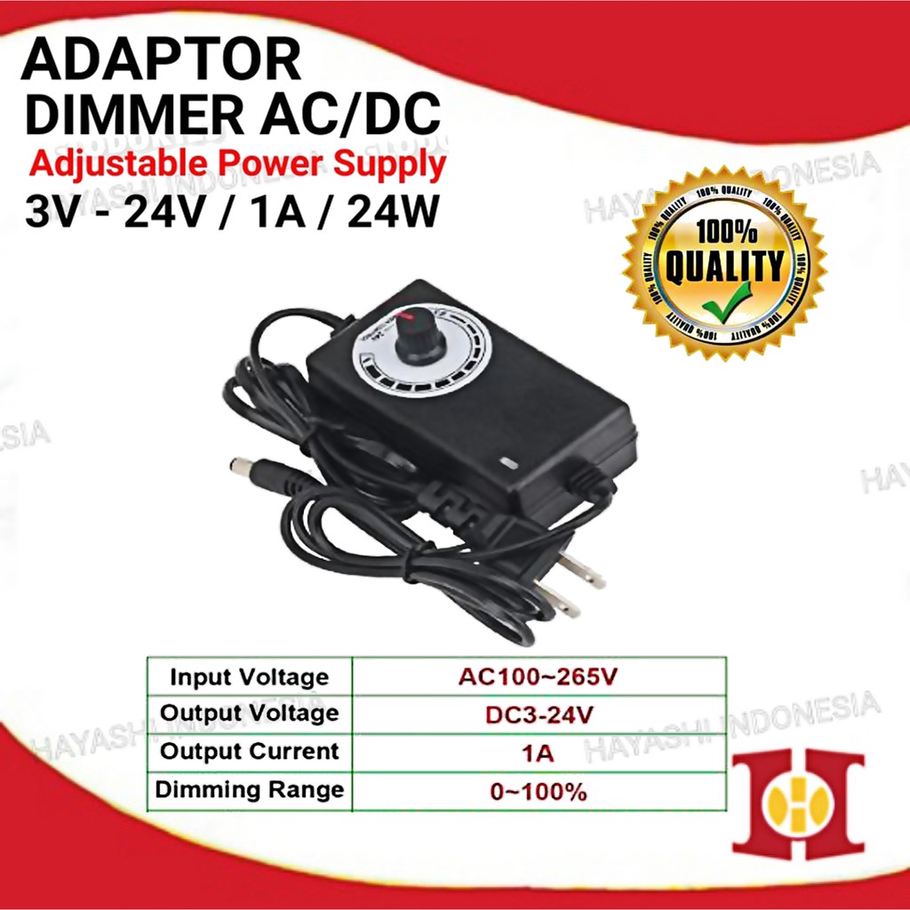 Adaptor Dimmer Switching Power Supply Adjustable AC DC 3 12 24 V 1A 2A