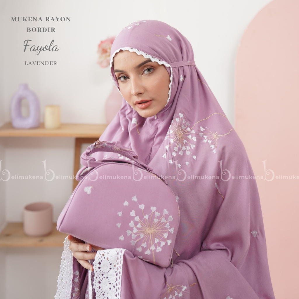 Mukena Dewasa Rayon Bordir 2in1 Fayola