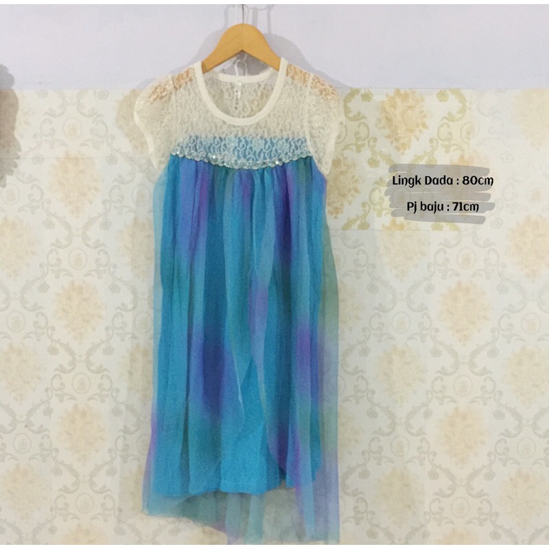 Dress 6Tahun pesta brukat kostum princess ❤️PL❤️
