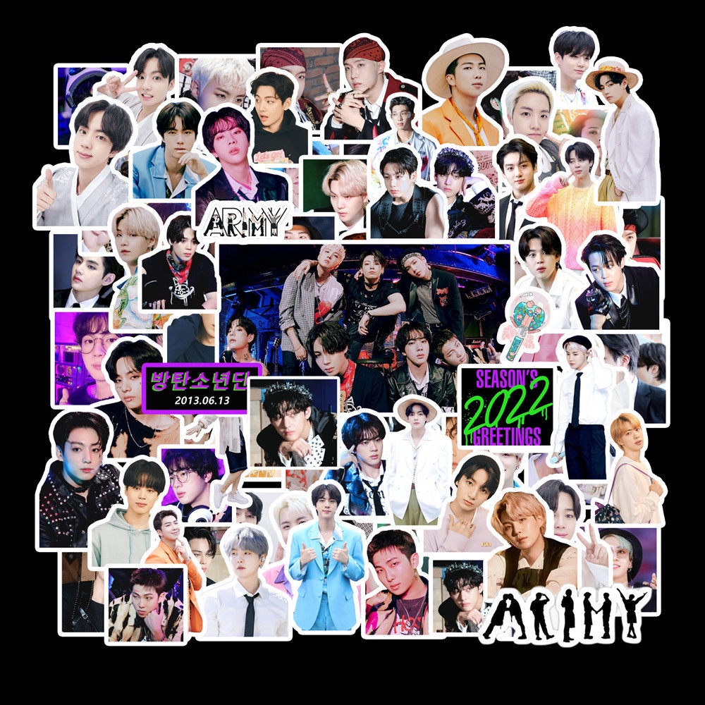 100 Pcs Stiker Desain KPOP BTS 2022 Untuk Dekorasi Album Foto