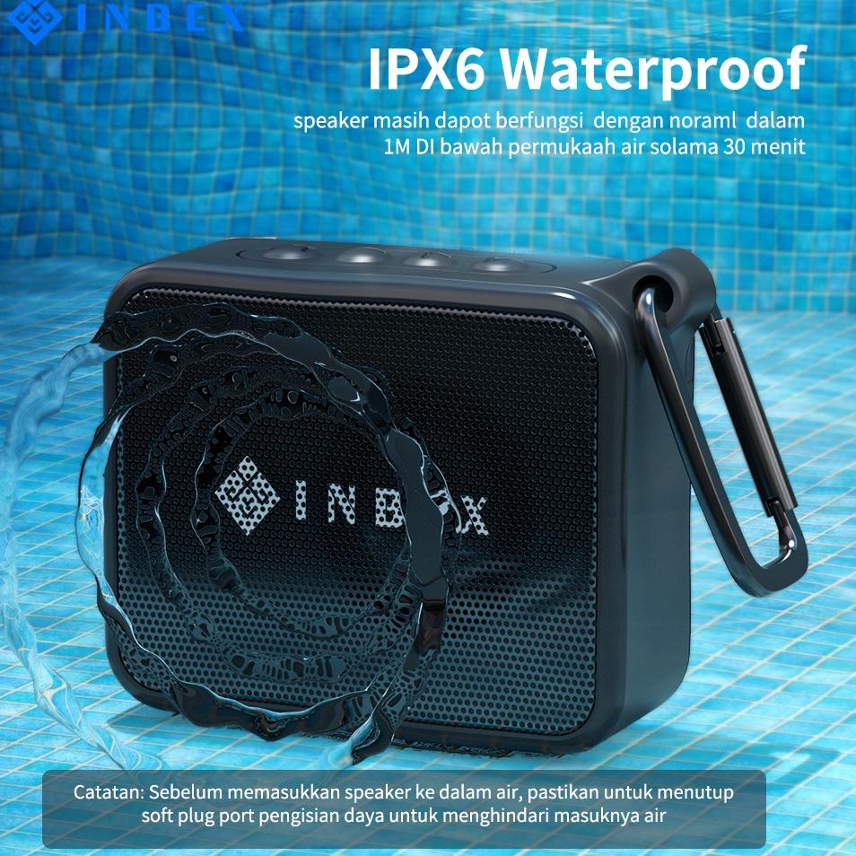 INBEX A18 Speaker Bluetooth super bass Outdoor speaker Tahan Air IPX6 Waterproof  NIRKABEL HI FI  Sp