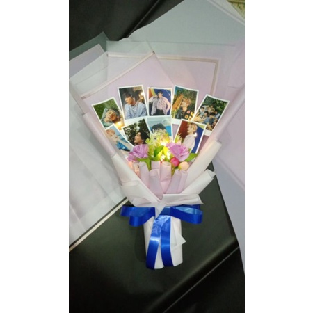 Buket Bouquet KPOP lampu Led custom NCT BTS idol  korea Jogja Klaten hadiah kado wisuda sidang anniv