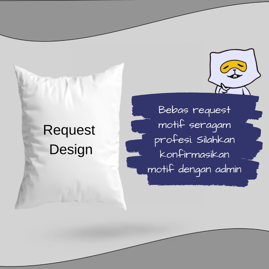 Bizzarpillow Bantal Hadiah Custom Seragam Profesi 30x40 cm BZ192