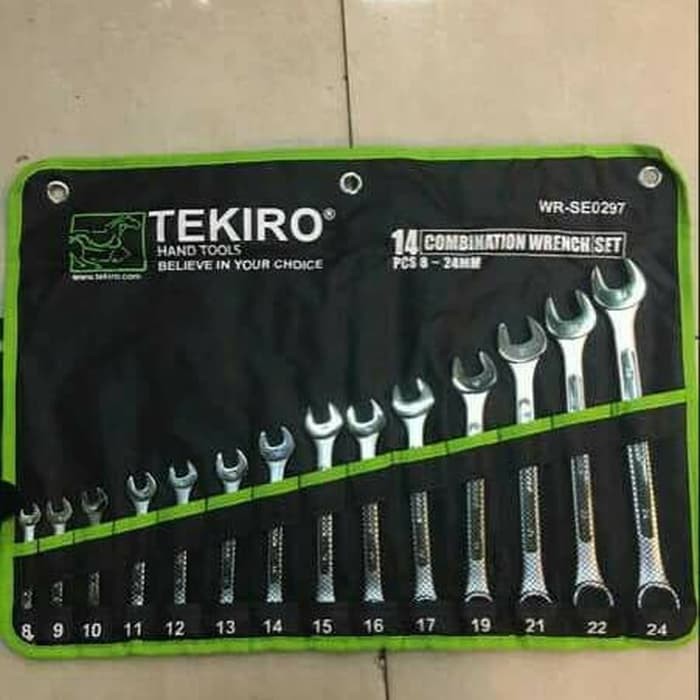 TEKIRO KUNCI RING PAS SET 14 PCS ( 8-24MM)