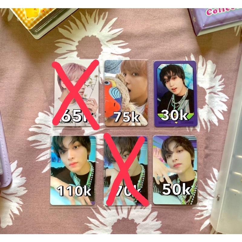 PC HAECHAN STICKER, LUCKY DRAW LD GLIMO GLITCH MODE, MATCHING CARD MC CONCEPT SELCA