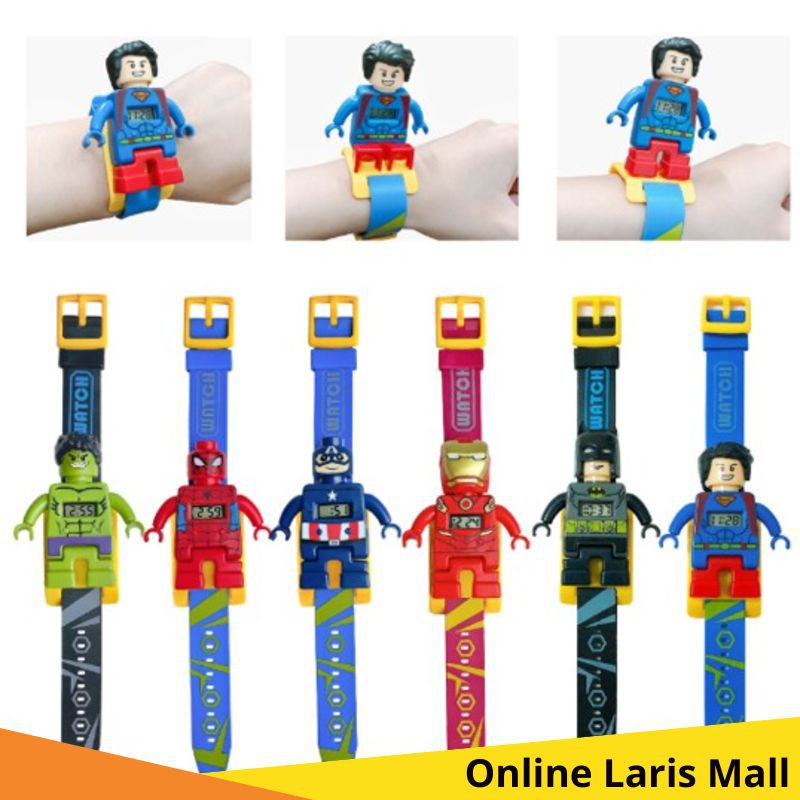 OLM - J437 Jam Tangan Anak Lego / Jam Tangan Cartoon / Jam Arloji / Jam Digital / Jam Anak
