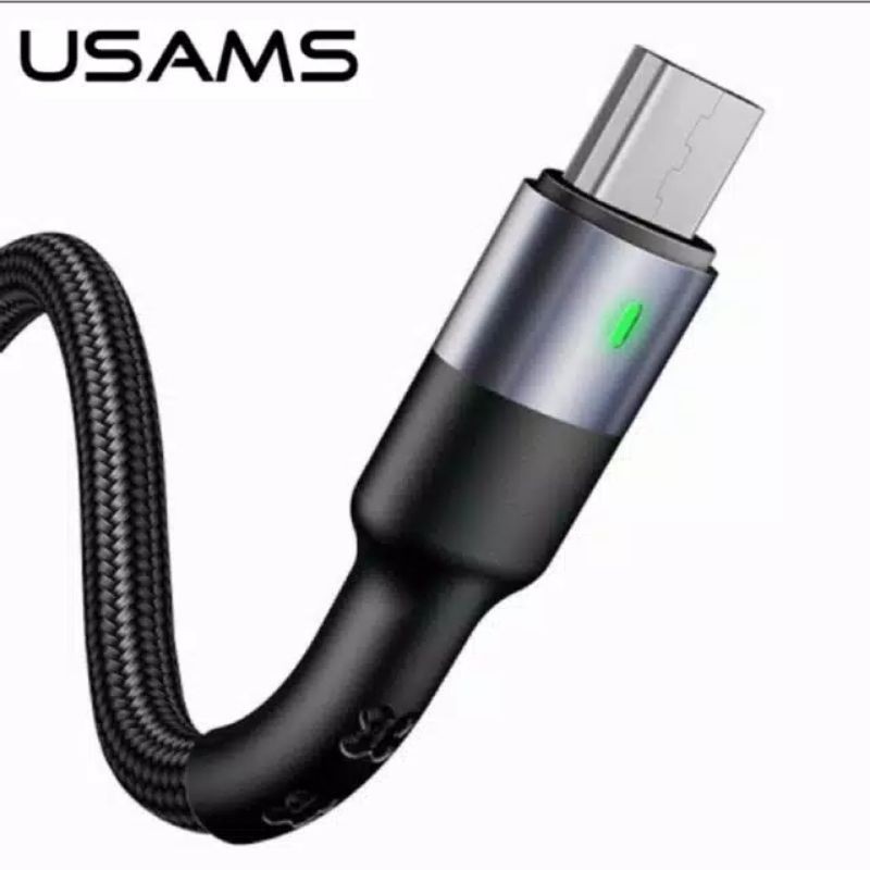 USAMS U26 Kabel Charger Fast Charging Android iPhone USB TYPE C ,MICRO &amp; LIGHTNING ORIGINAL