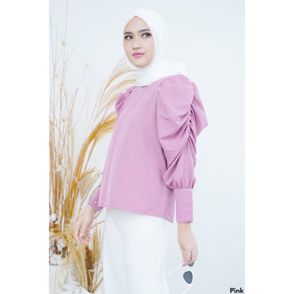 Atasan PUFF BASICLY colour import blouse wanita