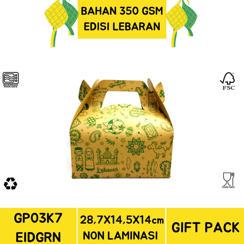 Dus Hampers Gift Pack Handle Kue Kering  (GP3K7-28.7x14.5x14 Cm)