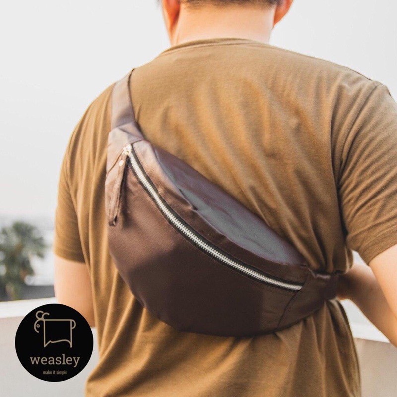 waistbag distro kulit berkualitas anti air waterproof