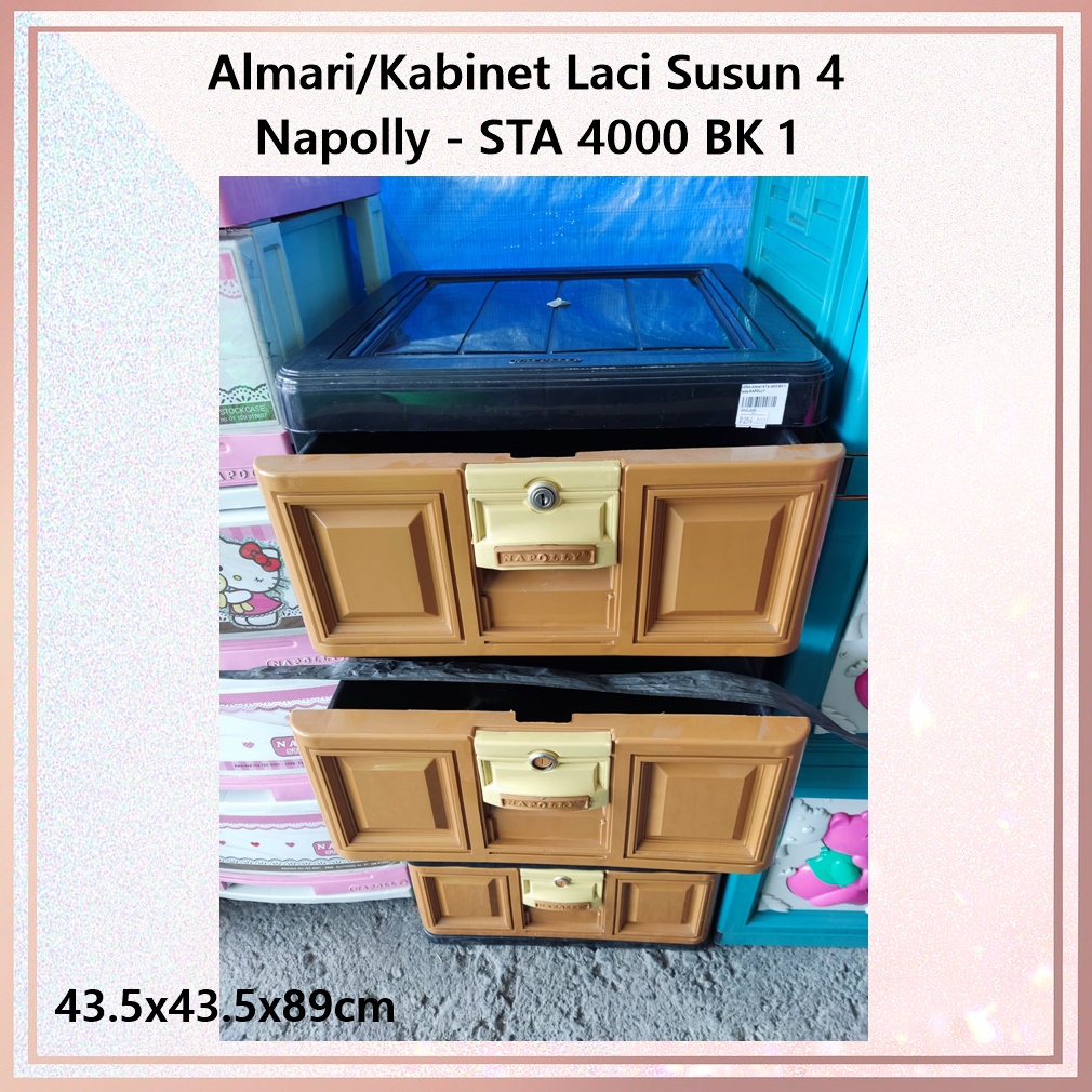 Almari Laci Susun 4 Napolly STA 4000 BK 1