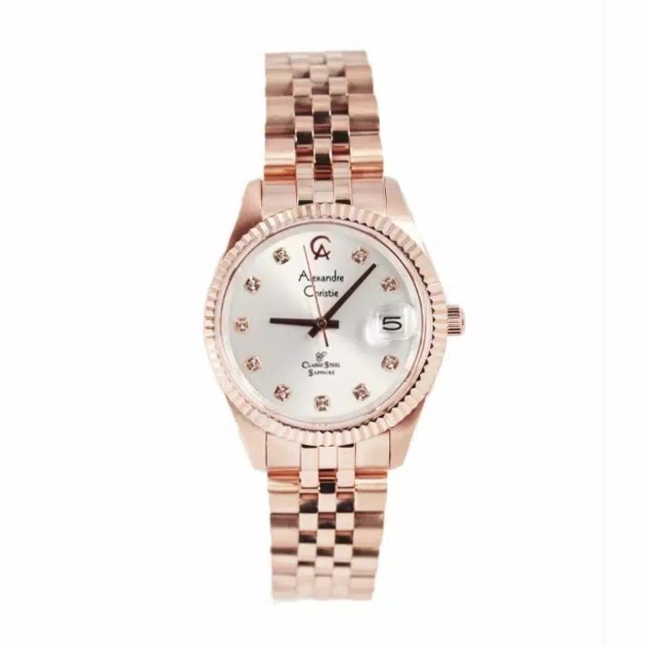 ORIGINAL Jam Tangan Wanita Alexandre Chritie AC 5013 / 5014 / 5016 Rantai Garansi 1 Tahun