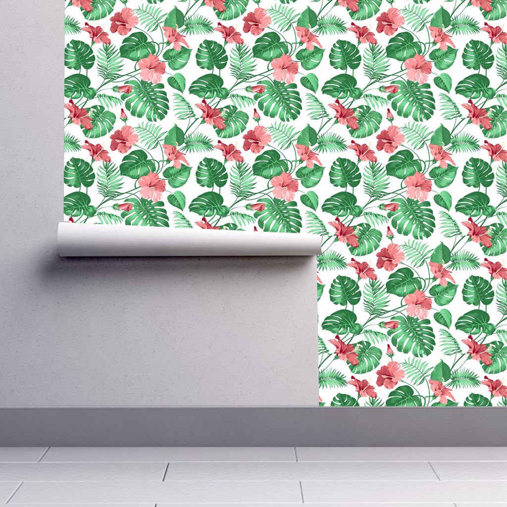 Wallpaper hiasan dinding Wallpaper aestetic Ruang Tamu Wallpaper Tembok Kamar Wallpaper Dinding 45cm x 9m Motif Bunga Tulip - Unikdekorasi