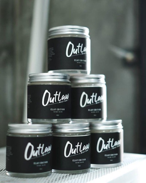 [BPOM] OUTLAW POMADE CLAY  WATERBASED EDITION BY WESLEY HUANG 120 G GRATIS SISIR
