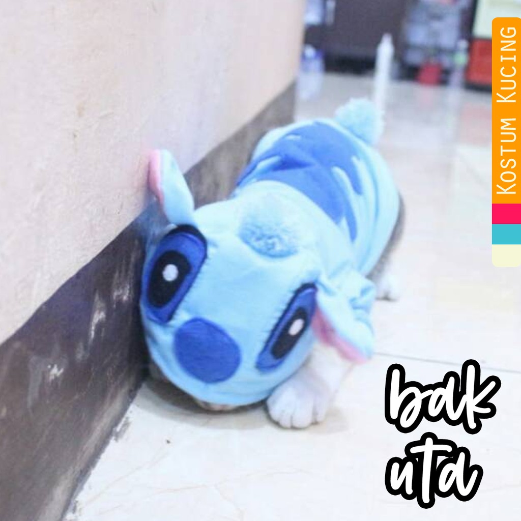 Kostum stitch &amp; lilo untuk kucing dan anjing lucu / baju kucing murah size S M L XL