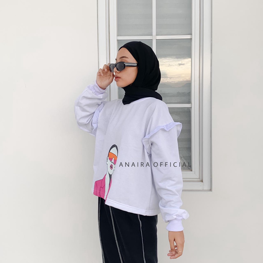 SWEATER WANIITA GIRLS BOSS ANAIRAOFFICIAL SWEATER OVERSIZE WANITA SWEATER CEWEK SWEATER OVERSIZE CEWEK CREWNECK CEWEK CREWNECK WANITA