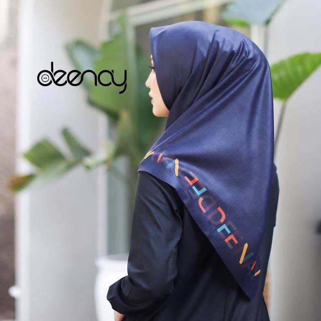Deenay scarves diara navy minor defect hijab segiempat