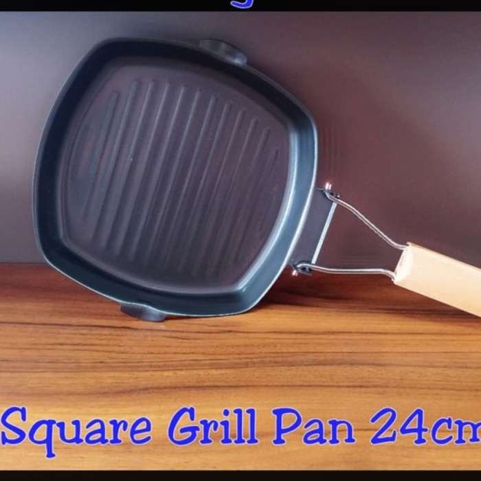 (VCM) PANCI PEMANGGANG SQUARE GRILL PAN 20CM, 24CM / SQUARE GRILL LIPAT 20CM , 24CM