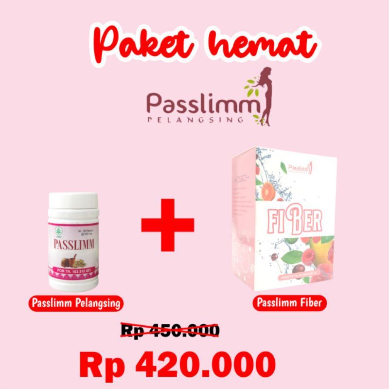 (COD) PAKET PASSLIMM + FIBER ORIGINAL BPOM