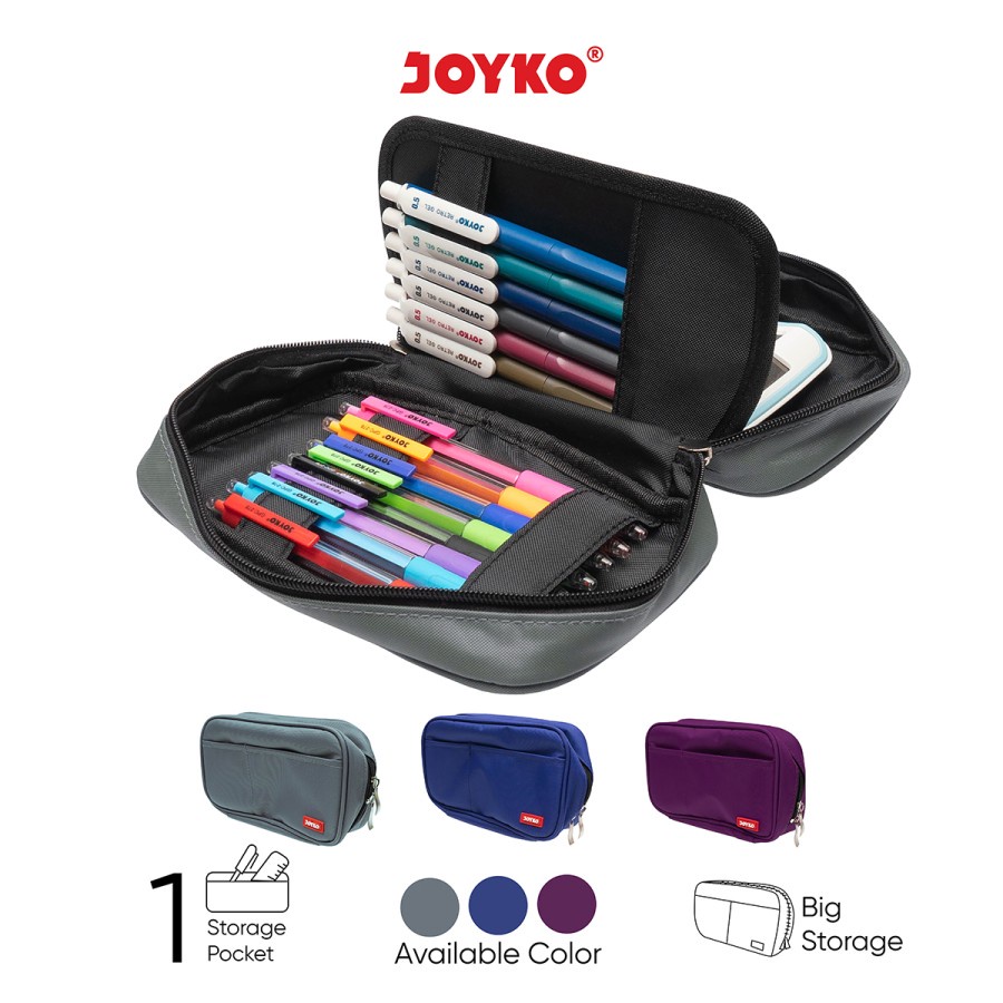 Pencil Case Kotak Tempat Pensil Kain Joyko PC-5008