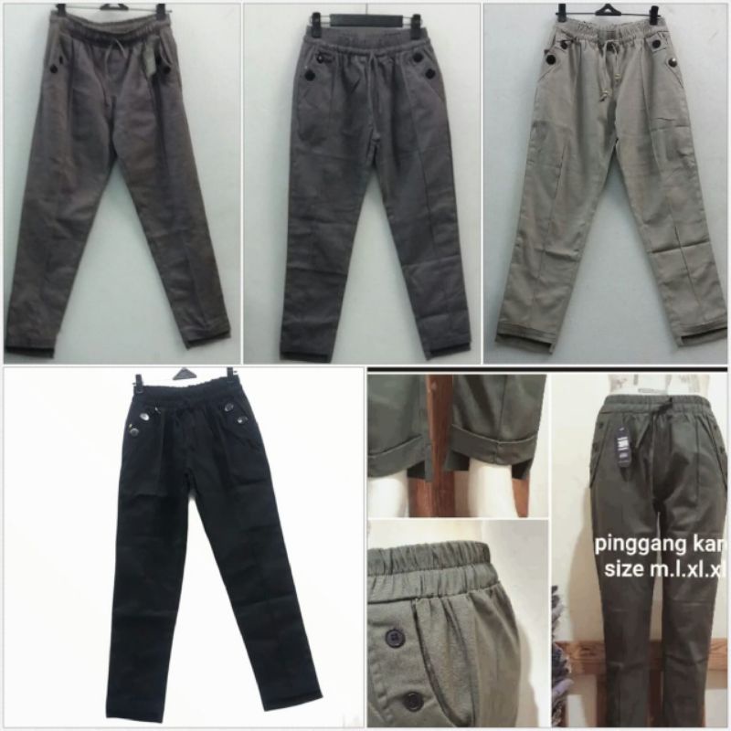 CELANA WANITA CHINOS TALI  ||  CELANA CHINOS IMPORT