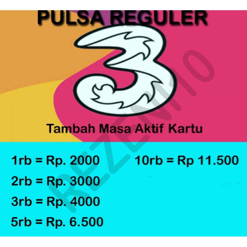 Pulsa Thre / pulsa Tri 5000