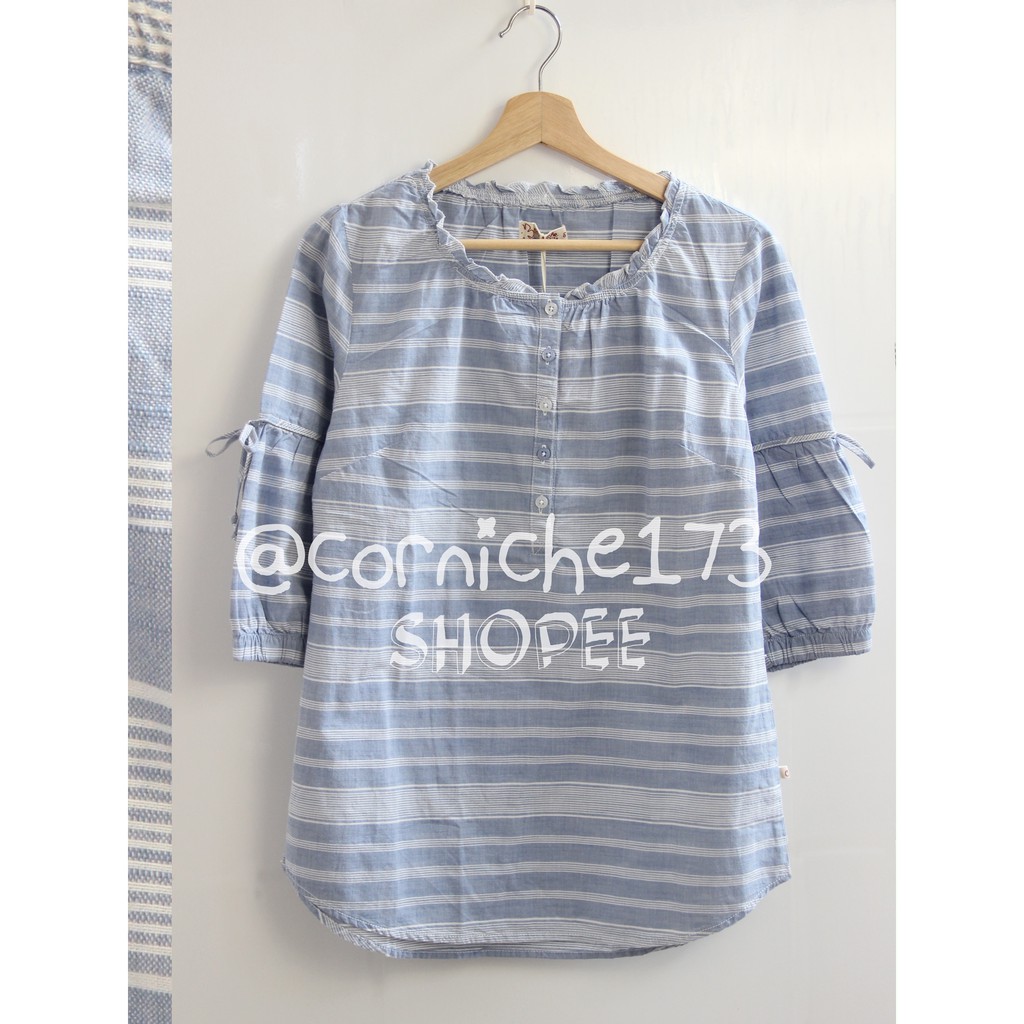 Corniche Lia Stripe Baby Doll Blue - TO231250