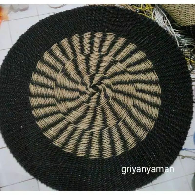 Karpet Bulat Anyaman 120cm / Karpet Anyaman Bulat