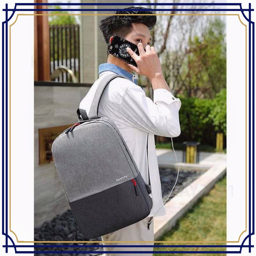 Tas Ransel Laptop Backpack dengan USB Charger Port BG548
