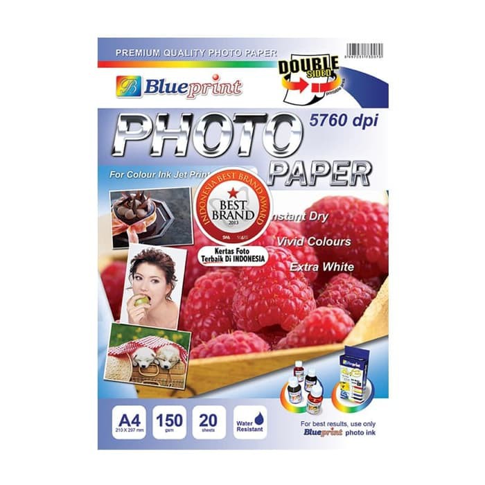 

Blueprint BP-DSGA4150 Double Sided Photo Paper A4 150gsm Kertas Photo