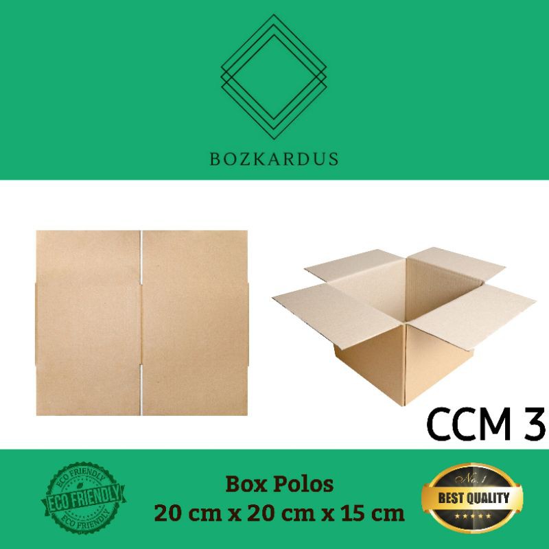 

KARDUS/KARTON BOX POLOS 20X20X15 CM POLOS-BARU