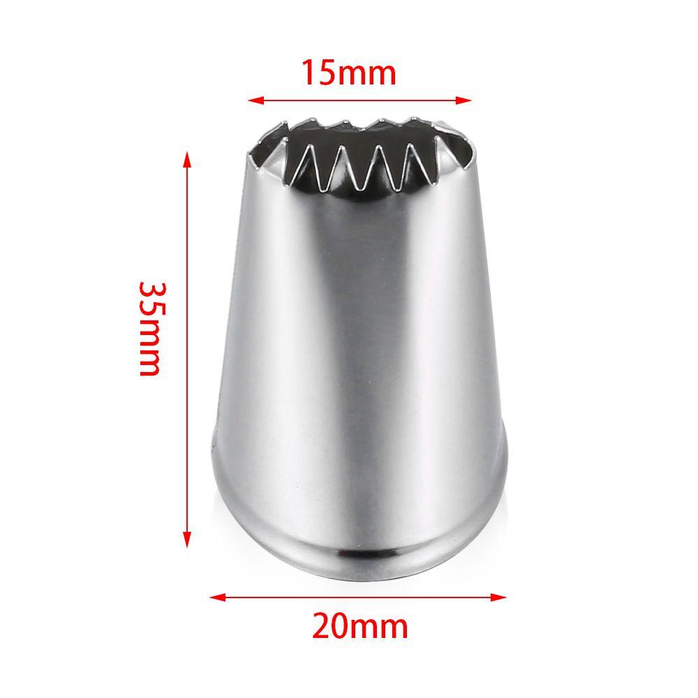 Populer 2PCS Icing Piping Nozzle Bakeware Bakery Pastry Tips Stainless Steel Cupcake Ice Cream Alat